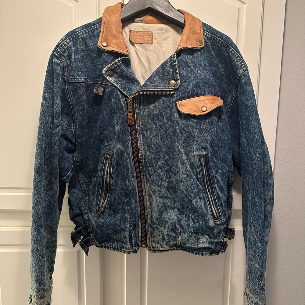 Vintage Moto jean jacket